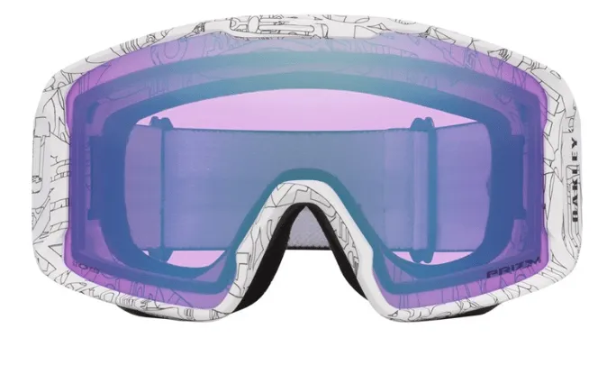 Oakley Line Miner L Goggles - Matte White Ghost Text with Prizm Iced Iridium Lens - Image 2